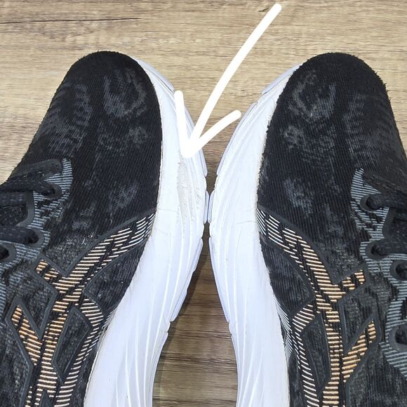 Asics Gel-Cumulus 23 Women's Size 7.5 Black Orange Running Shoes (1012A888) - Picture 7 of 10